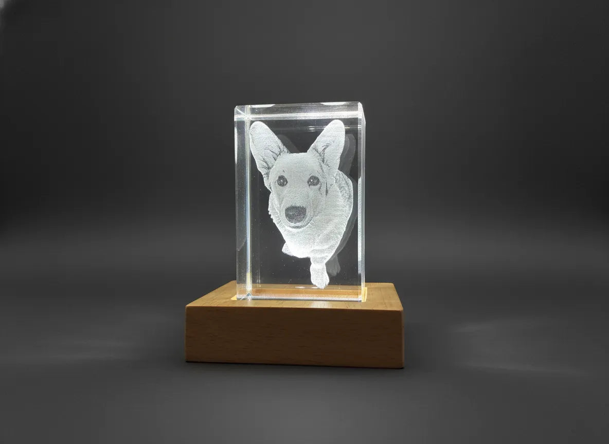 K9 crystal with engraving (5x5x8 cm)